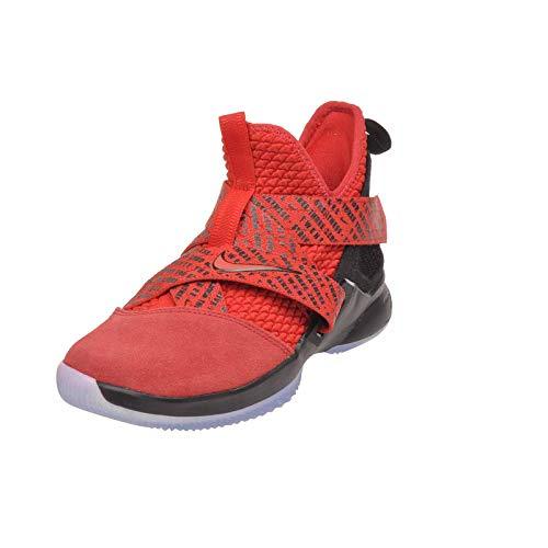 Nike Kids' Grade School Lebron Soldier XII Basketball Shoes (7, Red/Black)