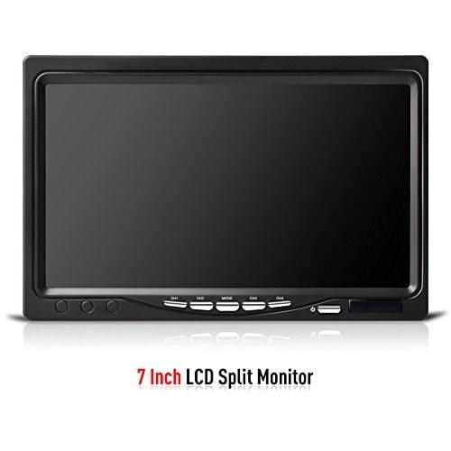 eRapta Backup Camera 2.0 with Split Screen Monitor for Bus/Truck/Trailer/Box/RV/Trailer/Tractor/ 5th Wheel When Reversing Parking Backing Car Dash Security Sensor Camera ER0202