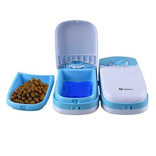WOpet Automatic Pet Feeder,Dogs and Cats Feeder Bowl with Ice Pack-2 Meals