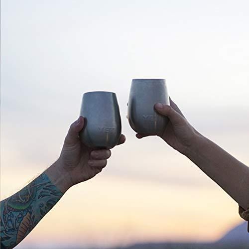 YETI Rambler 10 oz Stainless Steel Vacuum Insulated Wine Tumbler, 2 Pack, Stainless