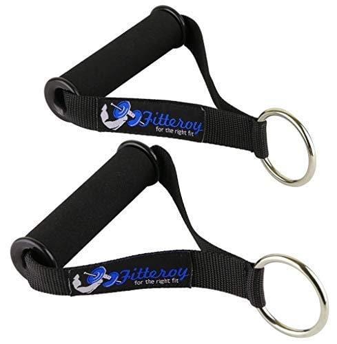 Fitteroy Premium Heavy Duty Exercise Handles (Set of 2) for Cable Machines and Resistance Bands