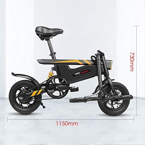 Vailsa 250W Portable Electric Bike/Bicycle with Foldable Pedal and Fat Tire Power Assist Aluminum Frame, Max Speed Up to 25km/h with 50 km Range