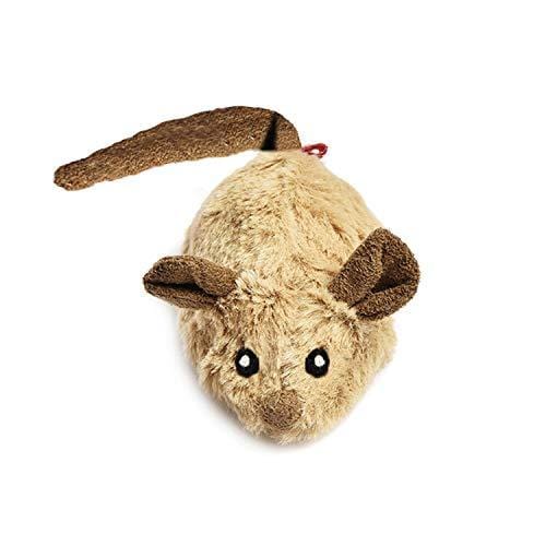 Vealind GiGwi Automatic Moving Mouse Cat Toy with Lifelike Sounds(Coffee-Ear)
