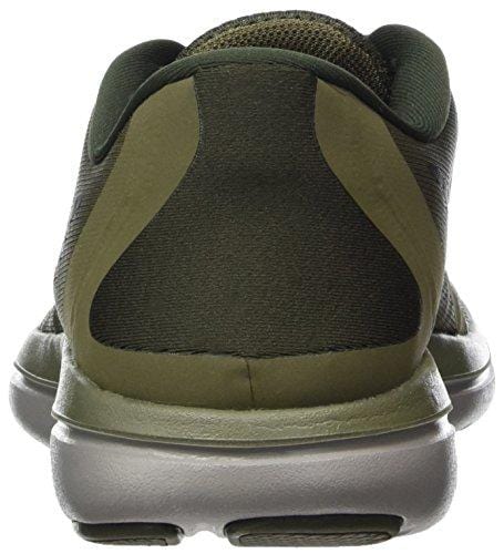 Nike Womens Flex 2017 Fabric Low Top Lace Up Running Sneaker, Green-M, Size 10.0