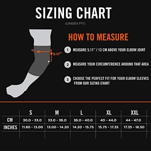 Mava Sports Elbow Sleeve Recovery Compression, Size XL – Support for Workouts, Weightlifting, Arthritis, Tendonitis, Tennis and Golfer's Elbow – Bamboo Charcoal Athletic Elbow Compression Sleeves