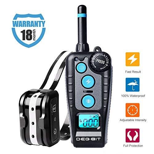 DB Degbit Shock Collar for Dogs with 3 Modes, Dog Training Collar [IP67 Waterproof][Fast Training Result] E-Collar, Dog Shock Collar with Remote, 1000ft Range, Bark Collar, for Small/Medium/Large dogs