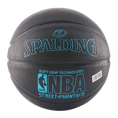 Spalding 71022 NBA Street Phantom Official Outdoor Basketball, Neon Blue/Black, Size 7/29.5"