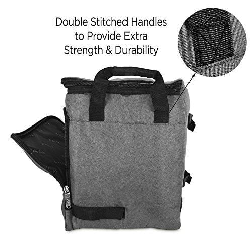 DALIX Rolling Cooler Thermal Insulated Trolley Bag Sports Leak Proof in Gray [product _type] DALIX - Ultra Pickleball - The Pickleball Paddle MegaStore