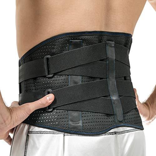 Lower Back Brace by FlexGuard Support - Lumbar Support Waist Backbrace for Back Pain Relief - Compression Belt for Men and Women - Back Braces for Sciatica, Scoliosis and Herniated Disc (XL)