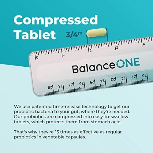 Balance ONE Probiotics - Gut Health Probiotic - Boosts Immunity - Time-Release, Shelf Stable - 15 Billion CFU Probiotic with 12 Strains - Lactobacillus Plantarum, Acidophilus - 2 Month Supply