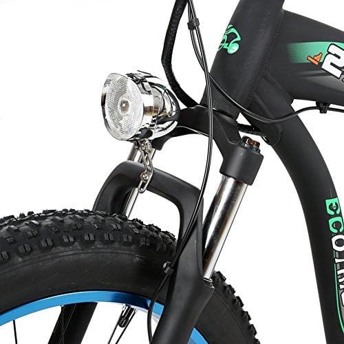 ECOTRIC Fat Tire Electric Bike Beach Snow Bicycle 4.0 inch Fat Tire 26" 1000W 48V 13Ah ebike Electric Mountain Bicycle with Shimano 7 Speeds(Blue)