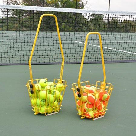 Oncourt Offcourt Tennis Masterpro Ball Basket - Easiest Way to Hold Tennis Balls/Height Adjustable/No Tool Assembly/Junior 36 Balls
