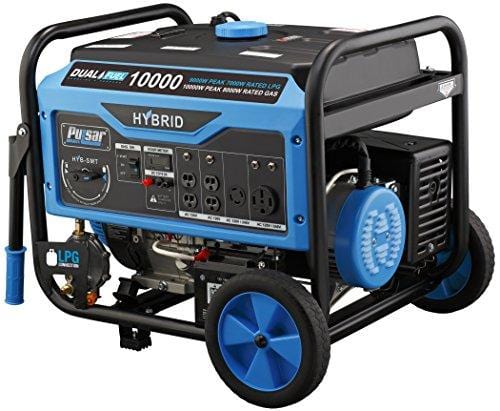 Pulsar 10,000W Dual Fuel Portable Generator with Switch & Go Technology & Electric Start, PG10000B16