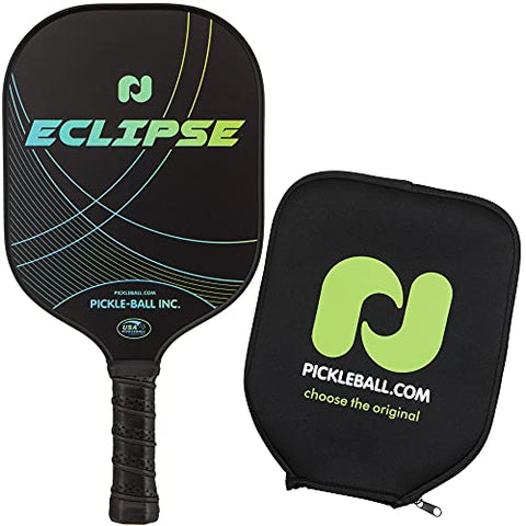 Champion Eclipse Graphite Pickleball Paddle - Blue/Green | Polymer Honeycomb Core, Graphite Hybrid Composite Face | Lightweight | Paddle Cover Included