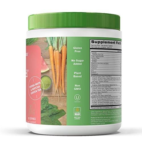 Amazing Grass Green SuperFood Energy, Watermelon, 30 Servings, 7.4 Ounce