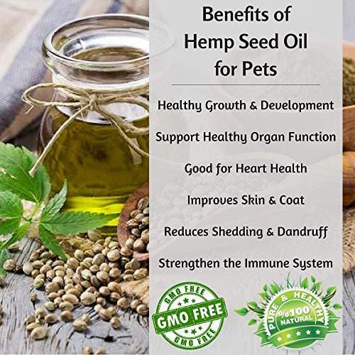 Hemp Oil for Dogs and Cats - 100 % Organic Natural Calming Drops - Anxiety Support - Hip and Joint Health - Pain Relief Stress Reducer for Pets - Omega 3 & 6