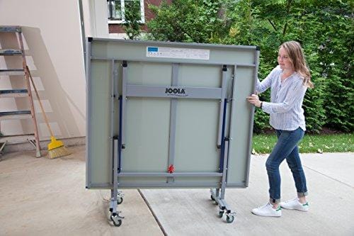 JOOLA NOVA - Outdoor Table Tennis Table with Waterproof Net Set - 10 Minute Easy Assembly - All Weather Aluminum Composite Outdoor Ping Pong Table - Tournament Quality - Indoor & Outdoor Compatible