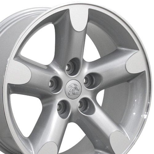 20x9 Wheel Fits Dodge, RAM Trucks - RAM 1500 Style Silver Rim w/Mach'd Face, Hollander 2267