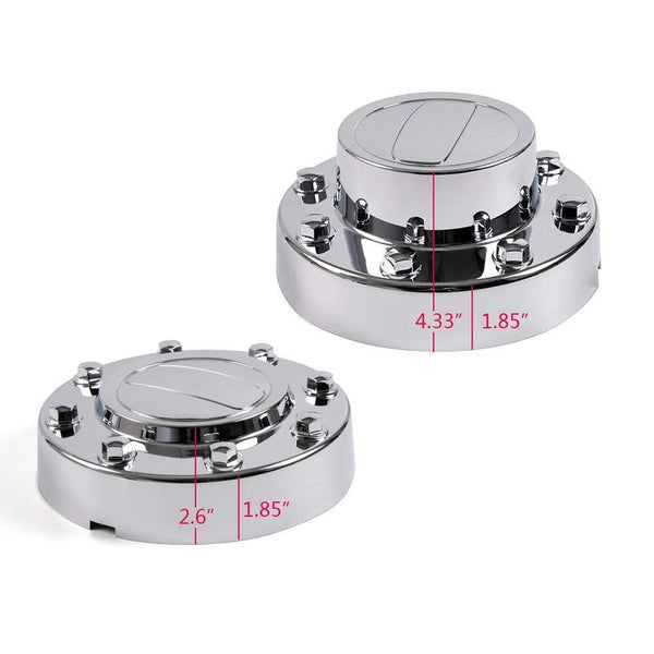 Fit for Dodge Ram 3500 1-TON Dually DRW 2011-2016 New Alcoa Alloy Wheel Chrome Center Caps 2 Front and 2 Rear Replacement Set of 4