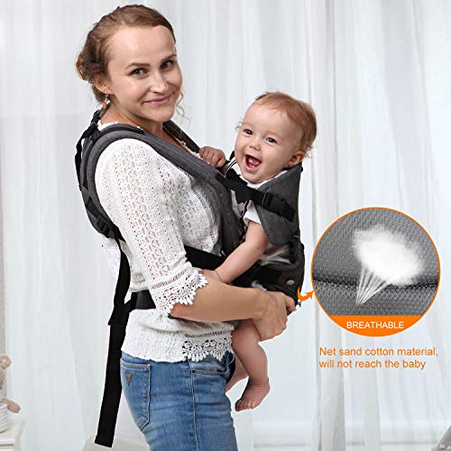 caiyuangg Baby Convertible Carrier, All Carry Position Newborn to Toddlers Ergonomic Carrier with Soft Breathable Air Mesh and All Adjustable Buckles