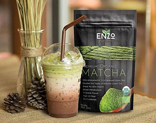 Premium Culinary Organic Matcha Green Tea Powder - USDA Certified Premium Culinary Maccha Zen Buddhist Grade Teas (4oz 113 Servings) Great for Drinking as hot tea, latte , baking