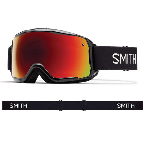 Smith Optics Grom Youth Snow Goggles - Black/Red Sol-X Mirror