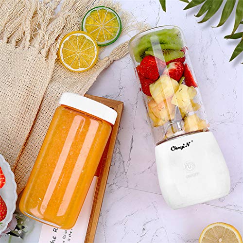 Portable Blender,inkint Personal Size Blender Juicer Cup for Shakes and Smoothies Fruit Mixer with USB Rechargeable 6 Stainless Steel Blades BPA Free 450ml