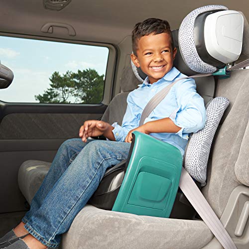 Evenflo Spectrum Belt-Positioning Booster Seat, 2-in-1 Booster Seat, Ergonomic Seat Base, Advanced Compression Technology, High-Back Booster, No-Back Booster, Two Cup Holders, Sunrise Pink