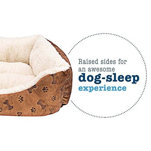 Animals Favorite New Rectangle Pet Bed with Dog Paw Printing (22" x 18")