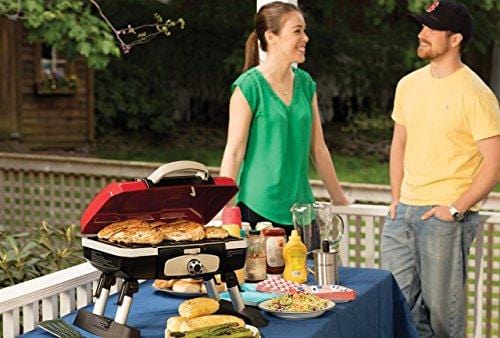 Cuisinart CGG-180T Petit Gourmet Portable Tabletop Gas Grill, Red