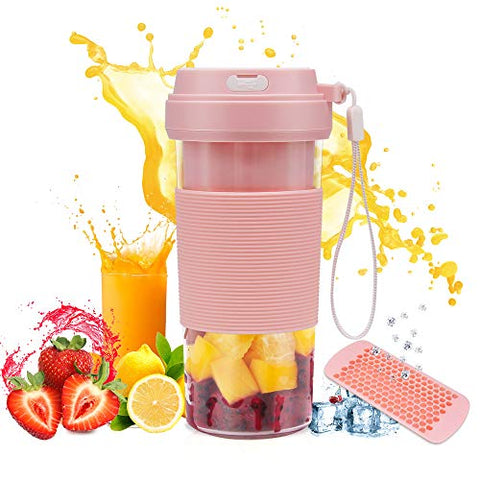 Portable Blender USB Rechargeable, CREATIVE DESIGN Small Blender Cordless Personal Blender for Shakes and Smoothies, 300ml Juice Cup for Travel Home Office