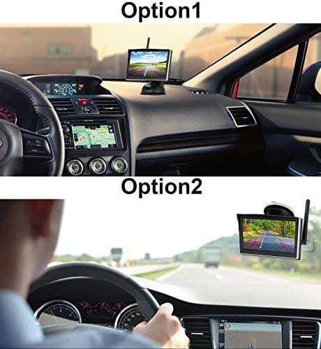 Emmako HD 720P Digital Wireless Backup Camera With 5'' Monitor System For Trailer,Truck,RV,Motorhome,High-Speed Observation Camera Adjustable Rear/Front View, Guide Lines ON/Off,IP69K Waterproof