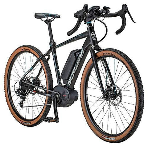 Schwinn Vantage RXe 650b Electric Gravel Adventure Bike with Bosch Performance Line Middrive 350 Watt Motor and Disc Brakes, 57cm/Large Frame, Matte Black/Blue