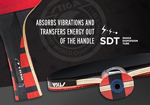 STIGA Evolution Performance-Level Table Tennis Racket Made with Approved Rubber for Tournament Play