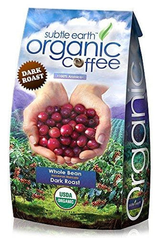 5LB Cafe Don Pablo Subtle Earth Organic Gourmet Coffee - Dark Roast - Whole Bean Coffee - USDA Certified Organic Arabica Coffee - (5 lb) Bag