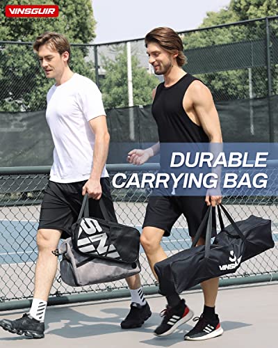 VINSGUIR Pickleball Net Set, Portable Pickleball Net with 4 Pickleball Paddles, 8 Pickleballs, 1 Carry Bag, 22 FT Regulation Size Pickleball Net Set for Beginners, Outdoor Indoor Driveway Home