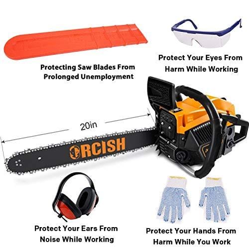 ORCISH 62cc 2-Cycle 20-Inch Gas Powered Carrying Case Chainsaw