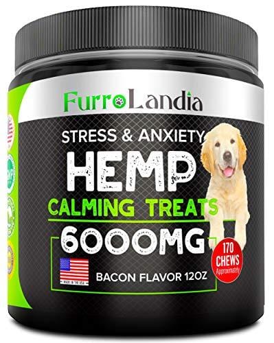 Organic Hemp Treats - Calming Treats for Dogs - 170 Soft Chews - Made in USA - Hemp Oil for Dogs - Dog Anxiety Relief - Natural Calming Aid - Stress - Fireworks - Storms - Aggressive Behavior