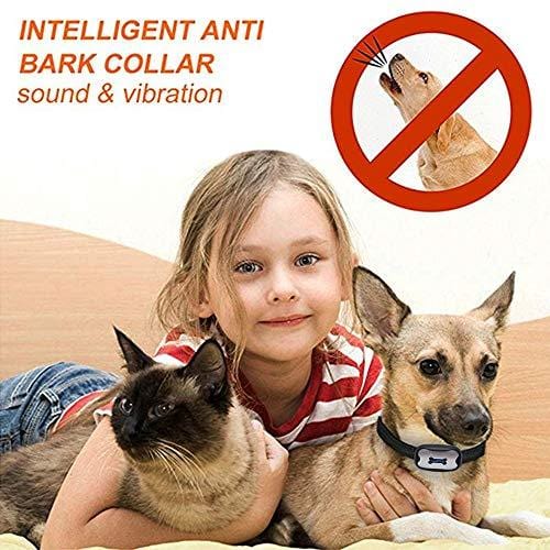 POP VIEW Dog Anti Bark Collar, Small, Medium, Large Dogs, 7 Adjustable Levels with Sound and Vibration, No Shock, Harmless & Humane, Stops Dogs Barking