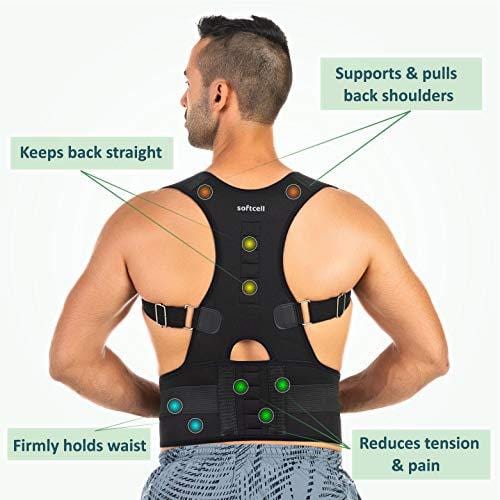 softcell Magnetic Posture Corrective Back Brace (L)