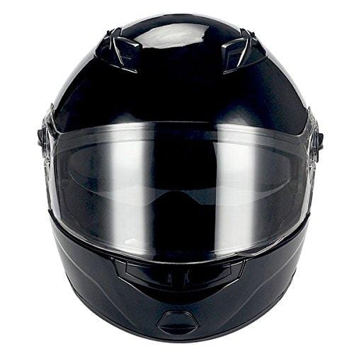 1Storm Commander Motorcycle Modular Full Face Helmet Flip up Dual Visor/Sun Shield; Glossy Black