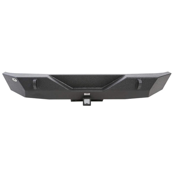 Smittybilt 76855 XRC Textured Black Rear Bumper with 2" Receiver Hitch and D-Ring Mounts