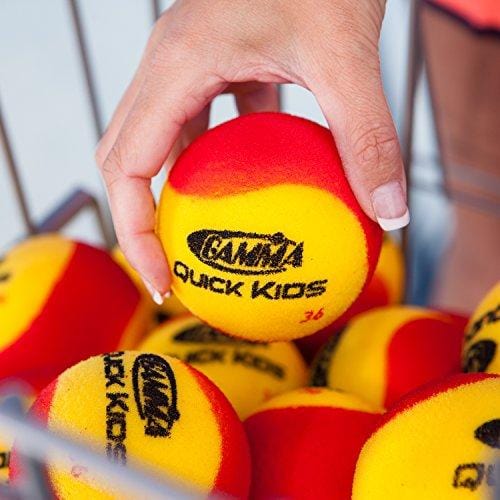 Gamma Sports Quick Kids 36 Foam Low Bounce Training and Practice Tennis Balls for Kids and Beginners, 75% Slower than Standard Tennis Balls (Designed for 36' Tennis Courts, 60 Pack, Yellow/Red) [product _type] Gamma - Ultra Pickleball - The Pickleball Paddle MegaStore