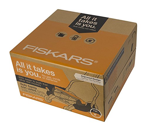 Fiskars StaySharp Max Reel Mower, 18 Inch (362050-1001),Black