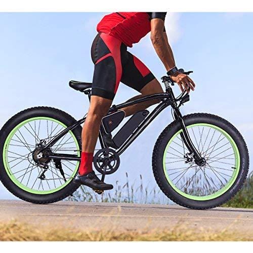 Goplus 26'' Electric Bike E-Bike Mountain Beach Snow Bicycle Fat Tire Bike Speed Up to 12.5MPH with 3 Riding Modes, Removable 36V Lithium Battery (Black)