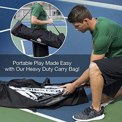 Day 1 Sports Portable Pickleball Net with Tube Steel Frame, Carry Bag Professional, Tournament Nets - Durable Pickle Ball Equipment Set and Accessories - Outdoor or Indoor Play, Regulation Size