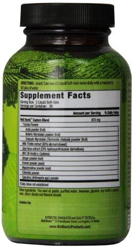 Well Roots Super Cleanse and Liver Detox Supplement, 60 Count