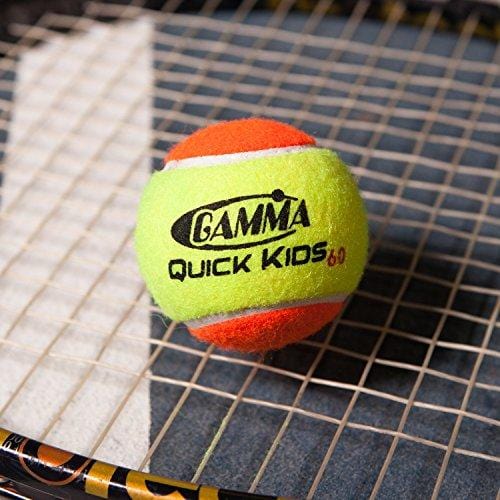 Gamma Sports Kids Training (Transition) Balls, Yellow/Orange, Quick Kids 60, Bucket of 48