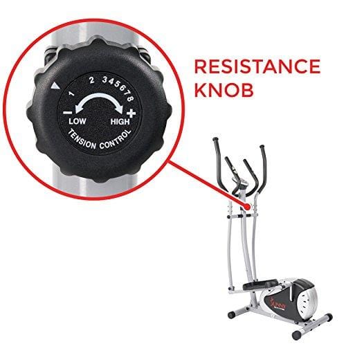 Magnetic Elliptical Machine Trainer by Sunny Health & Fitness - SF-E905