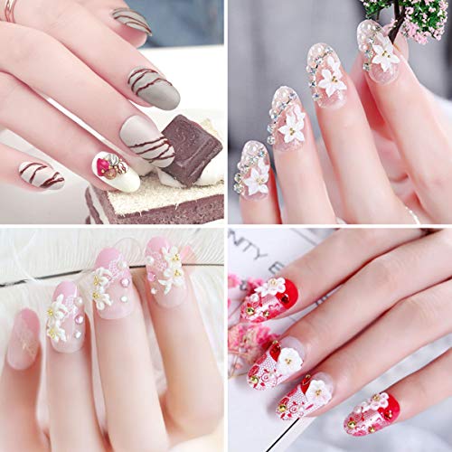 12pcs 3D Sculpture Gel, Saviland Carving Gels Nail Polish for Decoration Patterns Nail Art Kit(White,Pink,Red,Blue,Black)